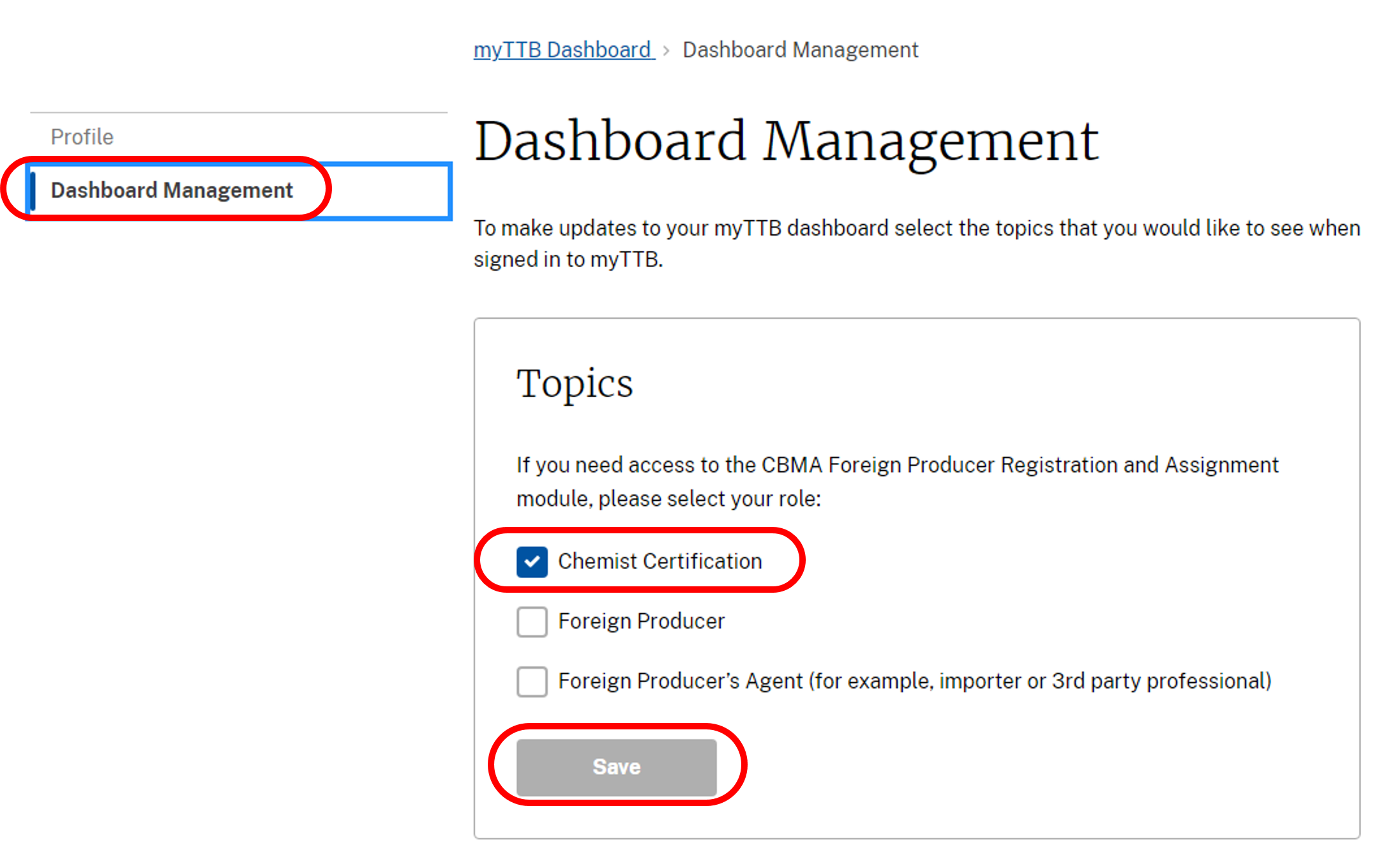 Dashboard Management