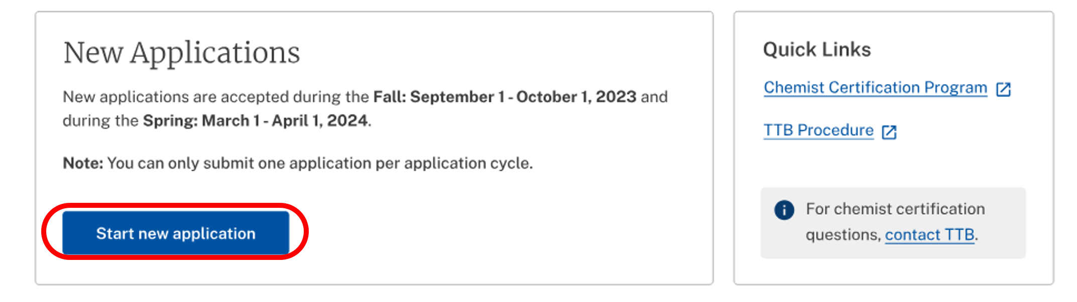 Start new application