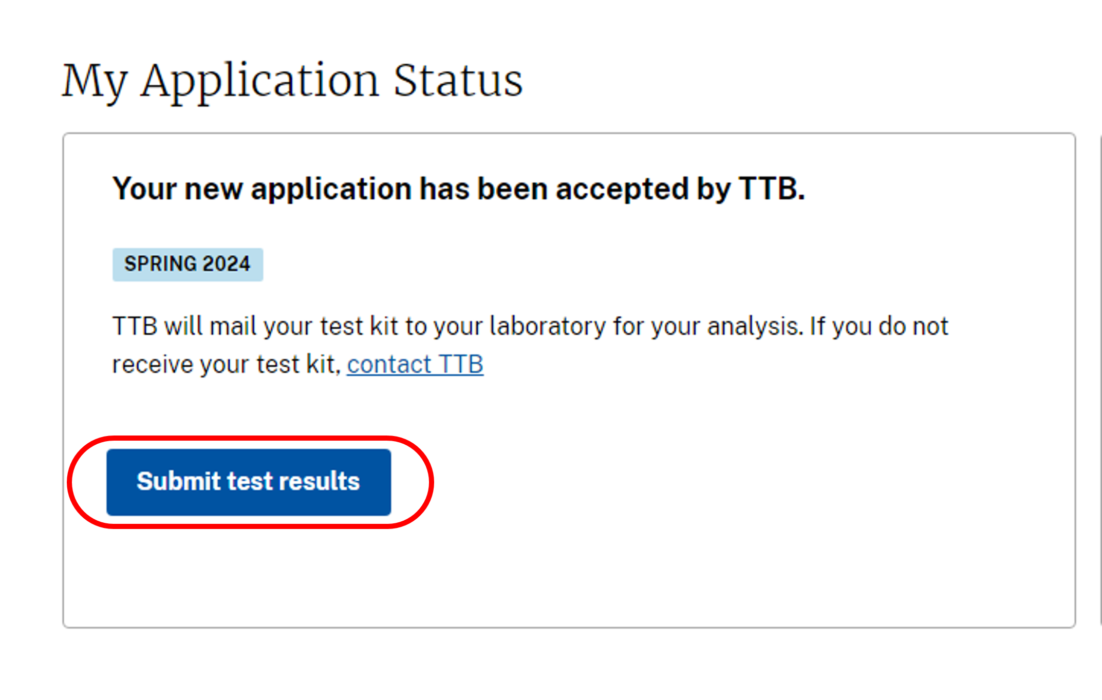 submit test results