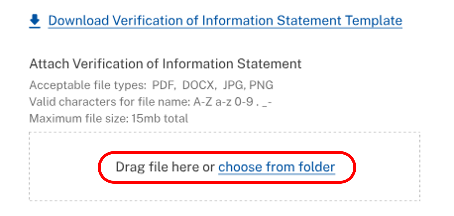 verification of info statement