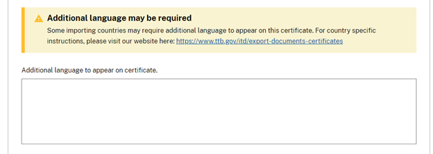 Additional language field