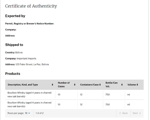 Certificate of Authenticity preview
