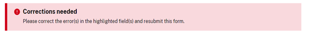 Required-field error message on the Export Certificate Request screen
