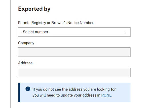 Exported by fields