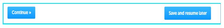 Permits Online screenshot 4: Click the ‘ Continue ’ button at the bottom of each screen to navigate to each page of the application.