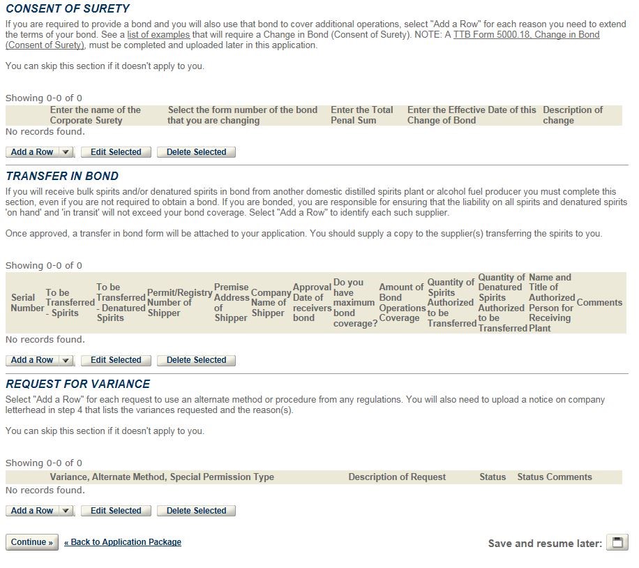 Permits Online screenshot 11: Step 1: Select amendment