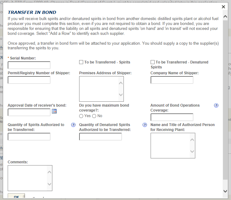 Permits Online screenshot 11: Step 3: Environmental & bond info.
