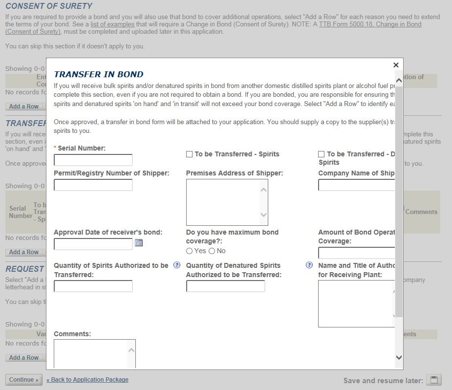 Permits Online screenshot 13: Step 1: Select amendment