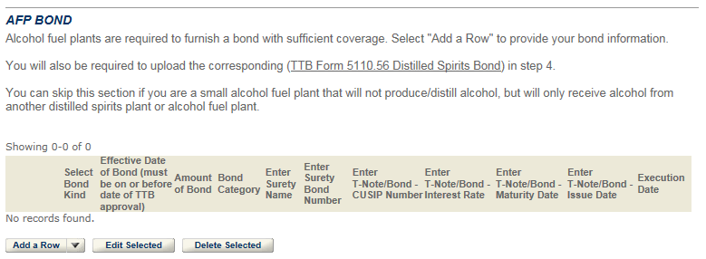 Permits Online screenshot 6: Step 3: Environmental & bond info.