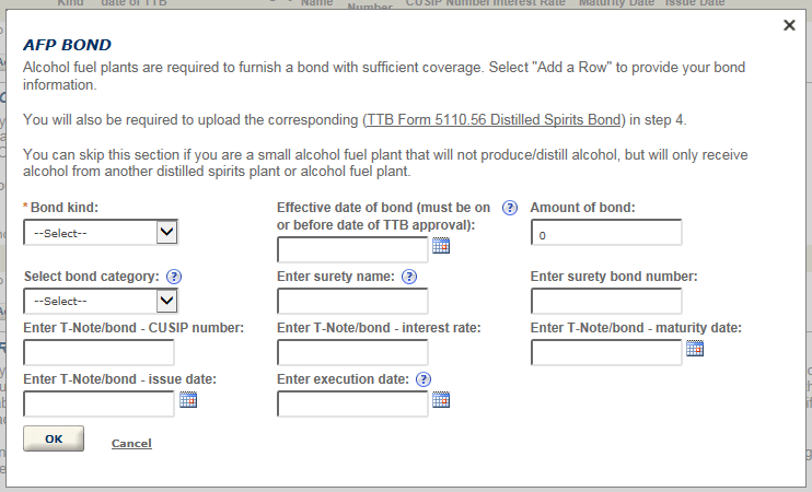 Permits Online screenshot 7: Step 3: Environmental & bond info.