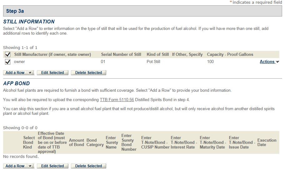 Permits Online screenshot 8: Step 1: Select amendment
