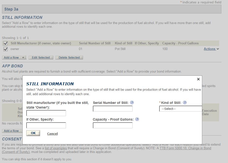 Permits Online screenshot 9: Step 1: Select amendment