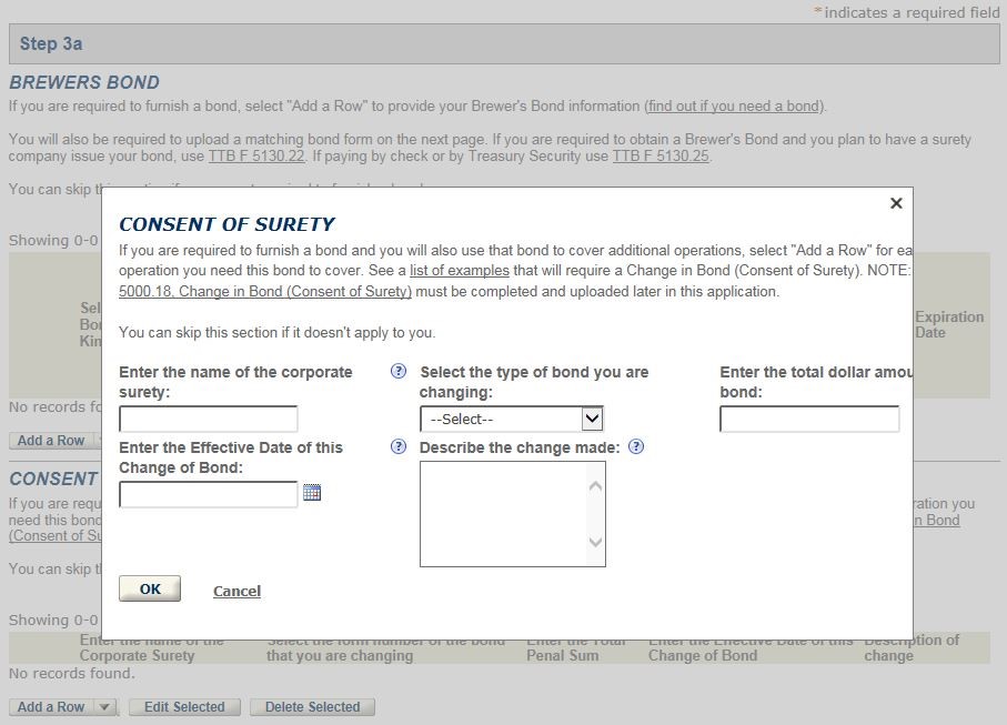 Permits Online screenshot 11: Step 1: Select amendment