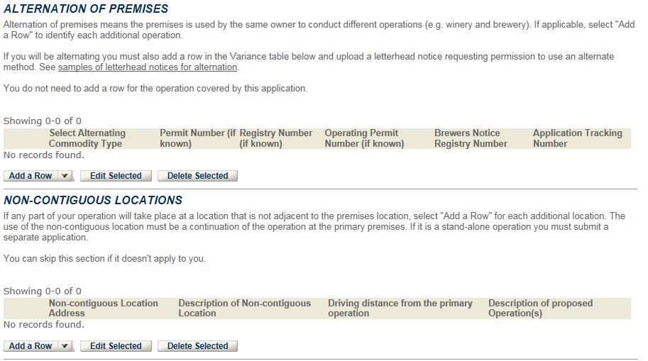 Permits Online screenshot 12: Step 1: Select amendment