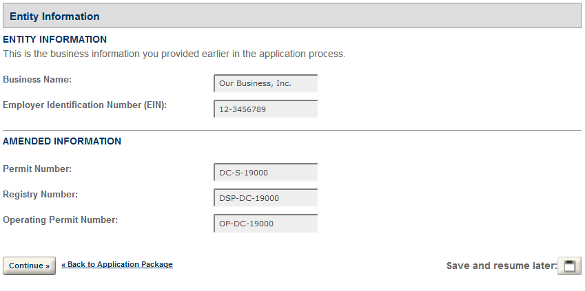 Permits Online screenshot 5: After you enter the new mailing address and select the "Continue" button, you will see confirmation that the mailing address…