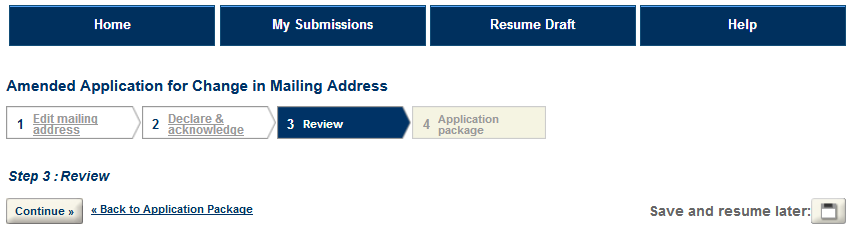 Permits Online screenshot 7: Step 3: Review