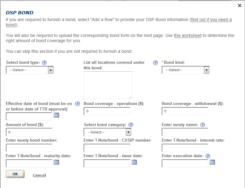 Permits Online screenshot 16: Step 3: Environmental & bond info.