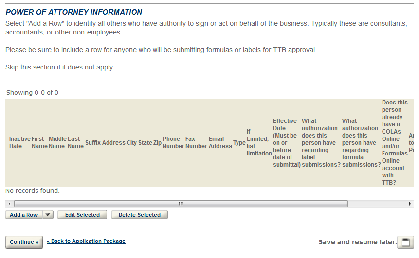 Permits Online screenshot 10: Step 2: Key personnel & trade names