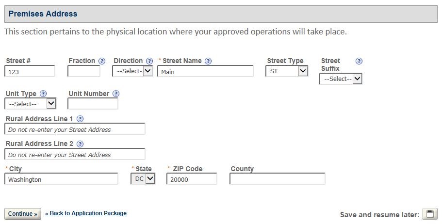 Permits Online screenshot 3: Step 1: Select amendment