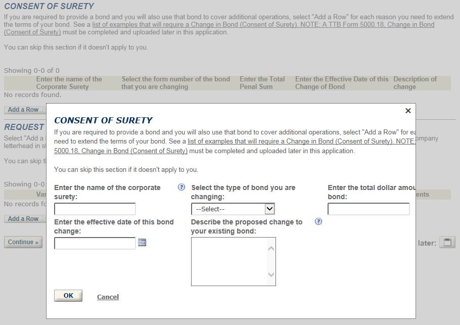 Permits Online screenshot 13: Step 3: Environmental & Bond info.