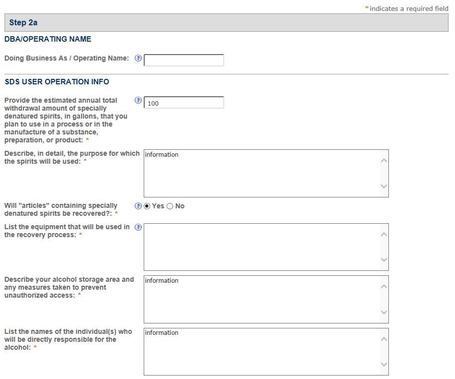 Permits Online screenshot 5: Step 1: Select amendment