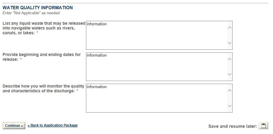 Permits Online screenshot 6: Step 1: Select amendment