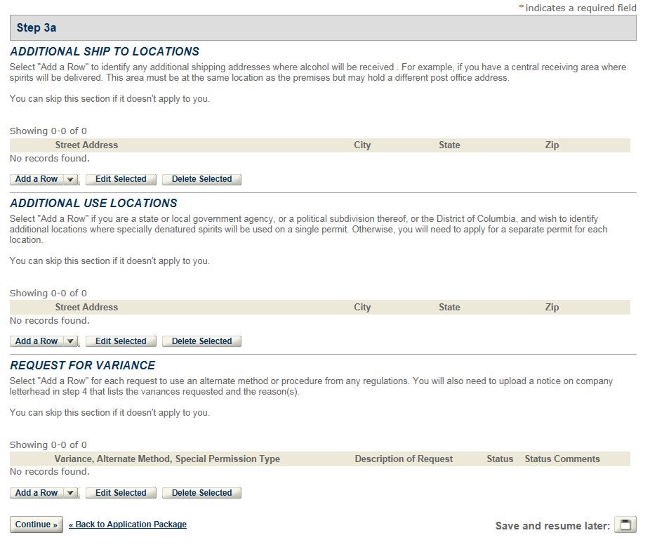 Permits Online screenshot 8: Step 1: Select amendment