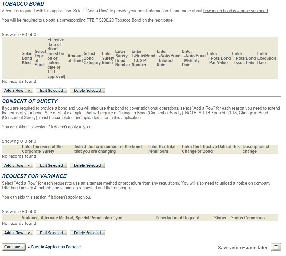 Permits Online screenshot 10: Step 3: Environmental & bond info.
