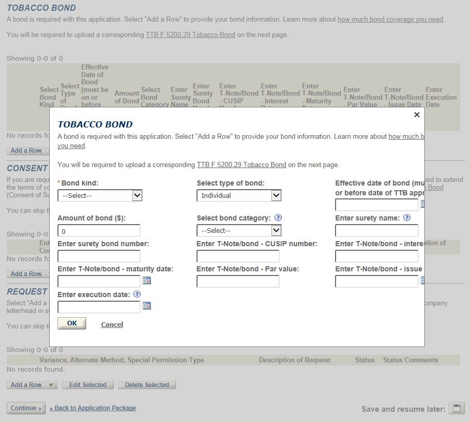 Permits Online screenshot 11: Step 3: Environmental & bond info.