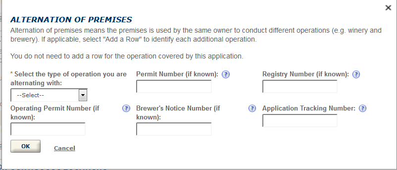 Permits Online screenshot 12: Step 2: Operation description