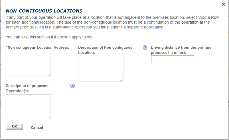 Permits Online screenshot 14: Step 2: Operation description