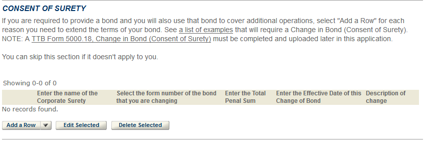 Permits Online screenshot 18: Step 3: Environmental & bond info