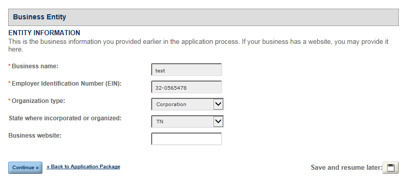 Permits Online screenshot 2: Step 1: View contact information