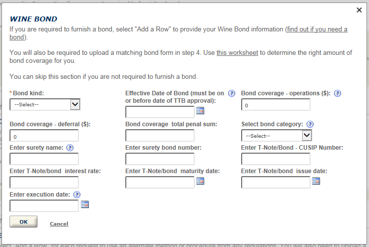 Permits Online screenshot 13: Step 3: Environmental & bond info.