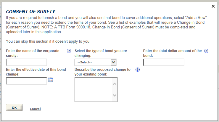 Permits Online screenshot 15: Step 3: Environmental & bond info.