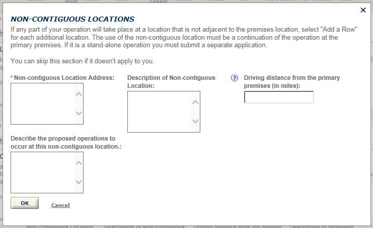 Permits Online screenshot 10: Step 2: Operation description