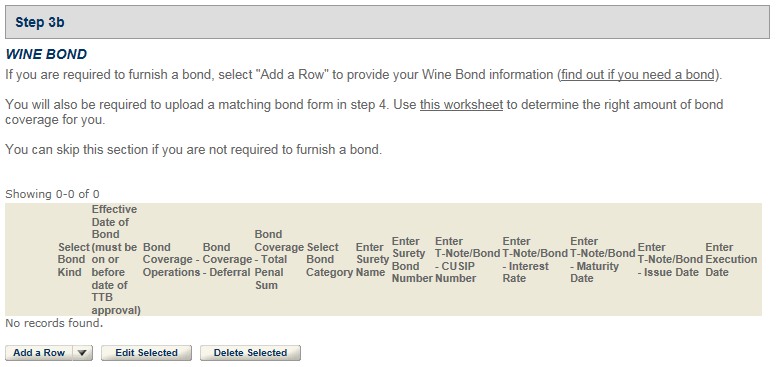 Permits Online screenshot 12: Step 3: Environmental & bond info.