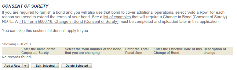 Permits Online screenshot 12: If your winery is in a residential building, you will need to answer additional questions.