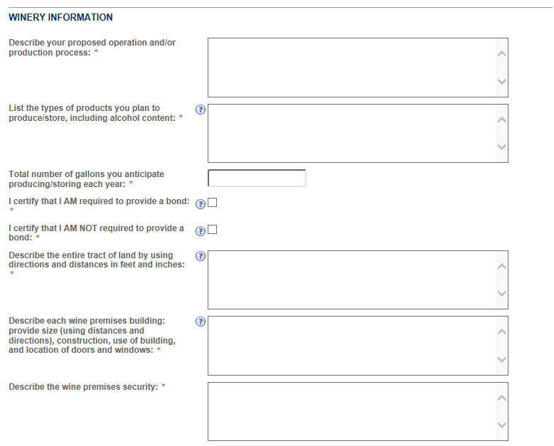 Permits Online screenshot 3: Step 2: Operation description
