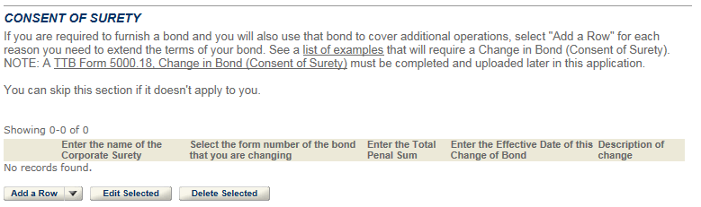 Permits Online screenshot 14: Step 3: Environmental & bond info.