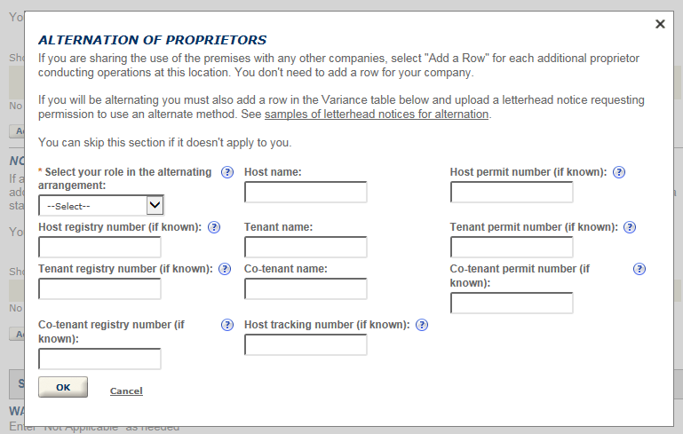 Permits Online screenshot 13: Step 3: Environmental & bond info.