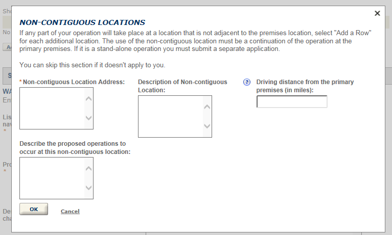 Permits Online screenshot 15: Step 3: Environmental & bond info.