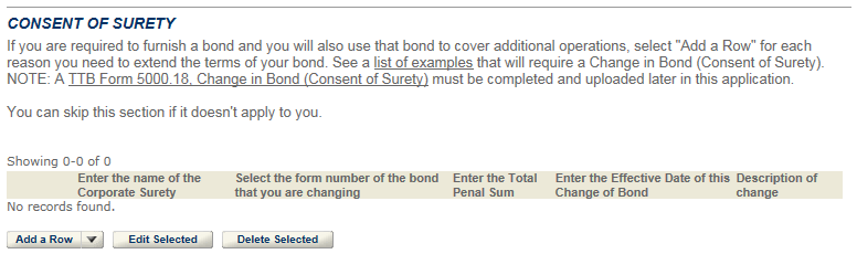 Permits Online screenshot 21: Step 3: Environmental & bond info.
