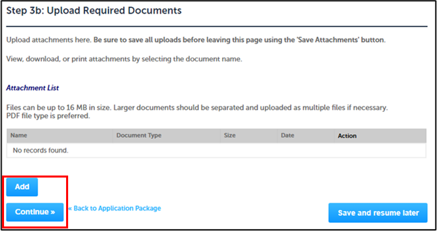 Permits Online screenshot 21: Upload any required documentation