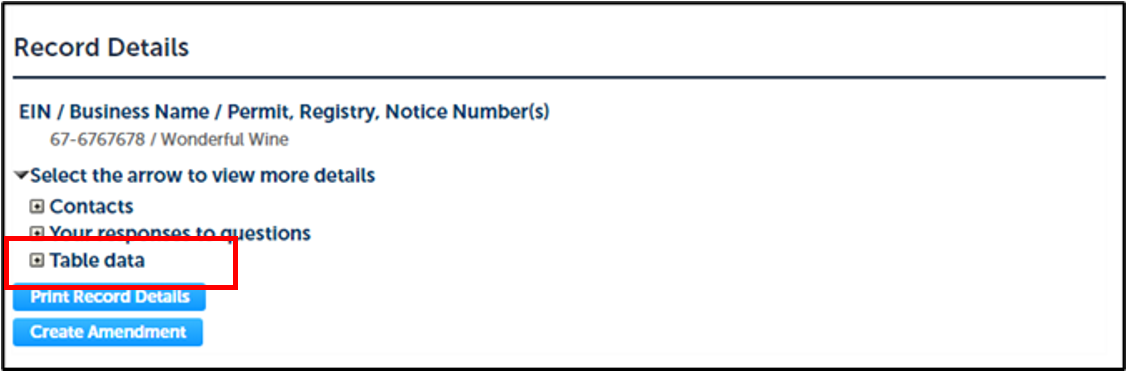 Permits Online screenshot 5: Access Key Contact Information