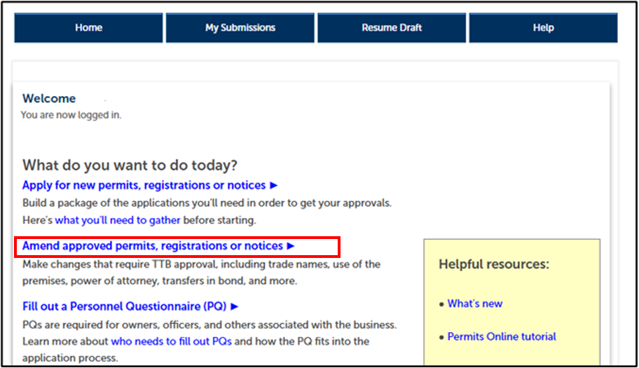 Permits Online screenshot 9: Access Amendment creation