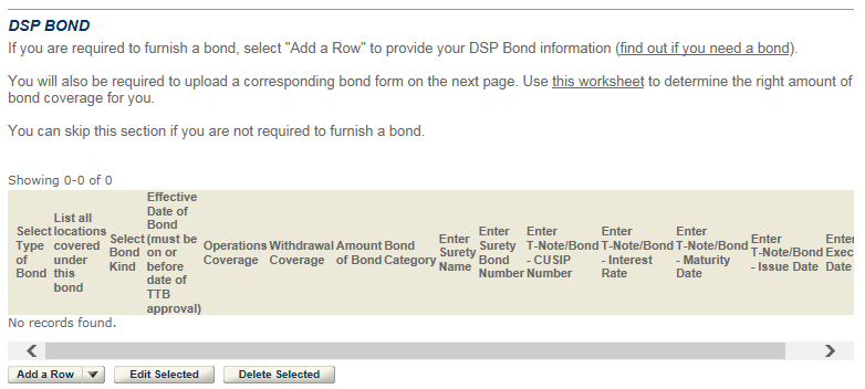 Permits Online screenshot 13: Step 3: Environmental & bond info.
