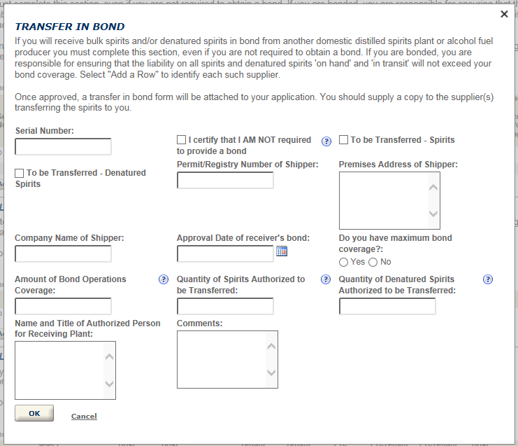 Permits Online screenshot 16: Step 3: Environmental & bond info.