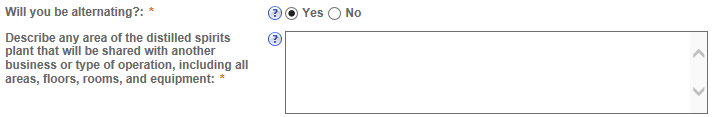 Permits Online screenshot 6: Based on which type of DSP industrial operation you select, different questions will appear.