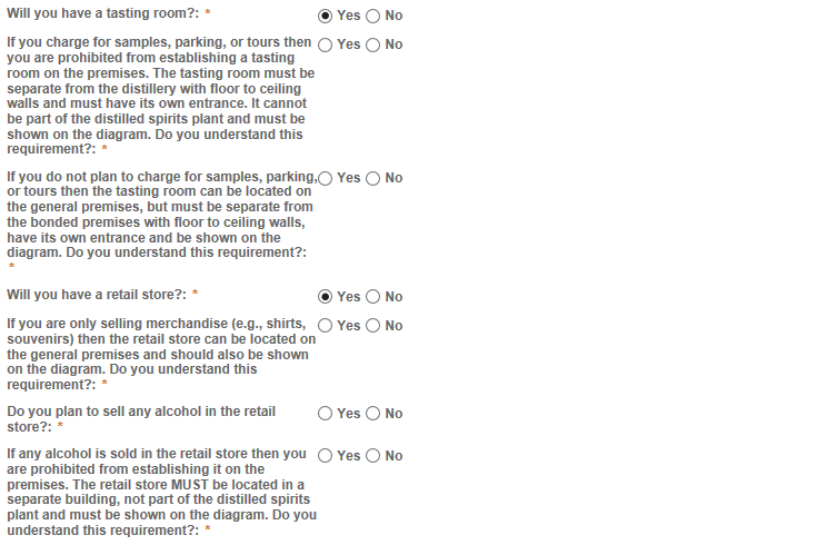 Permits Online screenshot 8: If you will be alternating, an additional question will appear.